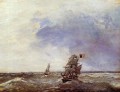 Johan Barthold Jongkind Barcos en el mar barco paisaje marino